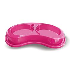 Furacão Pet Comedouro Plast. Anti-Formiga Joy Duplo 1.000Ml - M (Rosa)