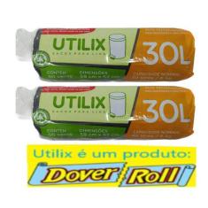 Sacos Para Lixo Utilix Dover Roll 30L Preto 50 Un Kit Com 02
