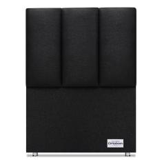 Cabeceira South Linho Preto Solteiro (11x90x125) - Ortobom