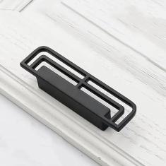 Lidar com latão maciço preto ouro puxadores vintage 96 mm maçanetas de porta de armário antigo para puxadores de gaveta de móveis, preto, 64 mm