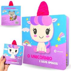 Livro Didático Unicórnio Infantil Bebê Interativo Animais F114 - Europ