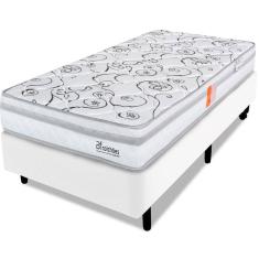 Cama Box Solteirão com Colchão Ortopédico Firme Espuma D28 193x203cm BF Colchões
