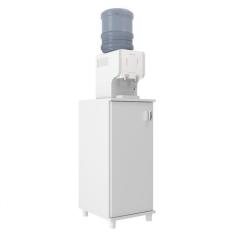 Balcão Multiuso para Bebedouro Toulon MDF 1 Porta 1 Prateleira Móveis Sul - Branca/Branca