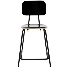 Banqueta Bistro Alta Linha Industrial Preto