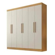 Guarda Roupa Casal 6 Portas 4 Gavetas Belém - Móveis Valverde - Cinamo