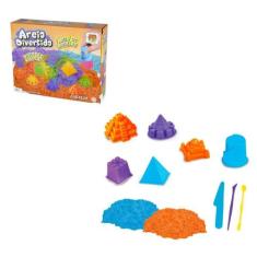 Areia de Modelar Castelo Brinquedo de Massinha com Moldes DM - Comerci