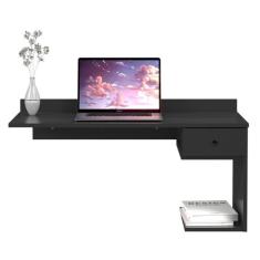 Escrivaninha Mesa Computador / Notebook Home Office Suspensa Com Gavet