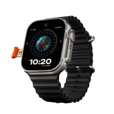 Smartwatch HW2 Ultra Preto 7 Pulseiras Android integrado 16GB Camera f