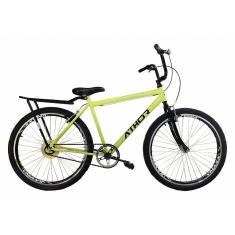 Bicicleta Athor Aro 26 Montadinha Sem Marcha Amarelo Neon
