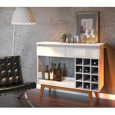 Aparador Bar com Adega 12 Nichos 2 Gavetas Classic Retrô - Imcal