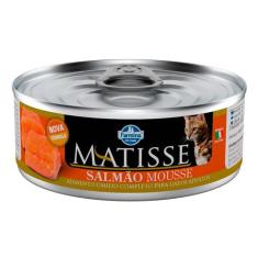 Ração Úmida Lata Matisse para Gatos Mousse Salmão 85g - FARMINA PET FO