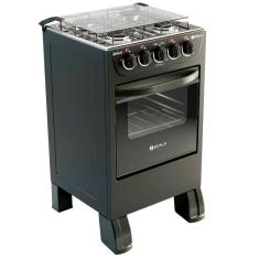 Fogão New Sirius 4 Bocas Manual Mesa em Inox Forno Easy Clean Braslar