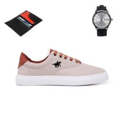 Kit Tênis Polo Legítimo Masculino + Relógio de Pulso + Carteira-Masculino