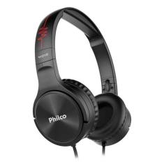 Fone de Ouvido Philco Headphone PFO02P com Microfone Preto