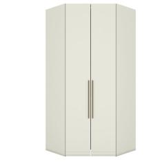 Guarda Roupa Canto Closet Modulado 2 Portas 3 Gavetas Led Predileto Henn Areia HP
