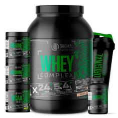 Kit Whey Protein Complex + Bcaa + Gluta + Crea + Colágeno  + Shaker-Unissex
