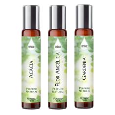 Kit 3 Perfumes Roll On 10Ml Feminino - Floral Doce Delicado