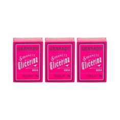 Sabonete Granado 90G Glicerina Rosa-Kit C/3Un