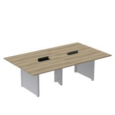 Mesa de Reunião 2400x1200 Mrcpb2412pp Noce Naturalle/Cinza
