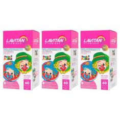 Kit 3 Lavitan Patati Patatá Tutti Frutti 60Cps - Cimed