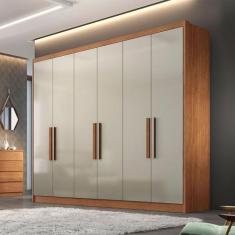 Guarda Roupa Marselha 6 Portas 6 Gavetas Clic Móveis, Cumaru/Fendi