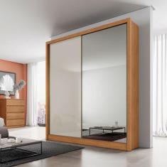 Guarda Roupa Carrara 2 Portas 3 Gavetas com Espelho Clic Moveis - Clic