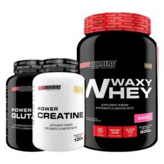 KIT Waxy Whey 900g + Power Creatine 100g + Power Glutamine 100g - Body