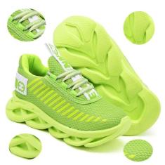 Tênis Infantil Menina Evoltenn Sola Trança, 34, Verde, Menina