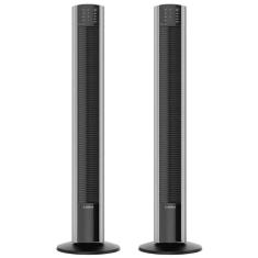 Ventilador de Torre XtraAir  com Controle Remoto, Ionizador de Ar para Sala, Quarto, Escritório e Mais, Pacote com 2,Lasko