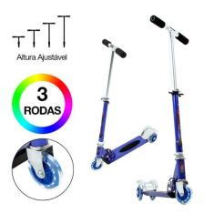 Patinete Super Heróis Avengers 3 Rodas Ajuste de Altura Azul - DM Radi