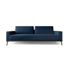 Sofá 3 Lugares Franccesco Linho Azul 180 cm - Modern