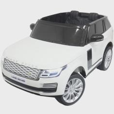 Mini Carro Elétrico Infantil 24V Range Rover Banco de Couro Controle Branco Brinqway Bw-122bcbr