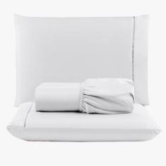 Jogo Lençol Peletizado 400 Fios Queen 3 Peças Casa Hotel - Casa Show E