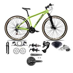 Bicicleta Aro 29 Absolute Nero 5 Câmbios 27v Shimano Altus Freios Hidráulicos Pneu Com Faixa - Verde Tam.17