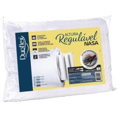 Travesseiro Altura Regulável Nasa, Duoflex, Branco, Pacote de 1