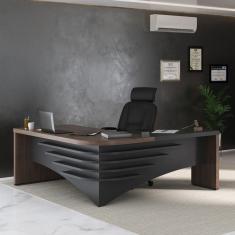 Mesa Tamburato Diretor Ii Le - Charuto/Preto 6099