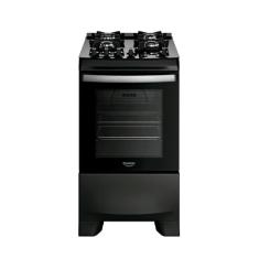 Fogão 4 Bocas Dako Supreme Black Glass com Timer Digital e Mesa de Vidro Preto Bivolt