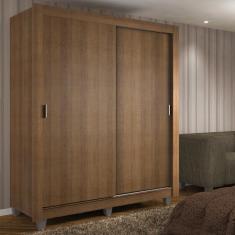 Guarda Roupa Solteiro Dallas 2 Portas de Correr 2 Gavetas Rustic MDP Rustic Madesa