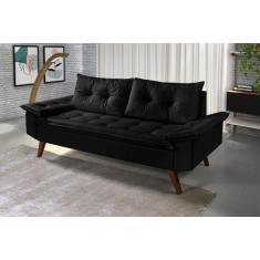 Sofa Bariloche 3 Lugares em Material Sintético - Essencial Estofados, 
