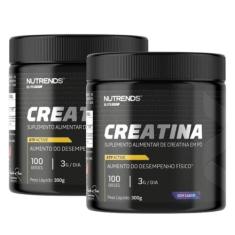 2x Creatina 100% Pura Elite Series Nutrends 300g, Sem Sabor