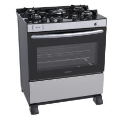 Fogao a Gas 5 Bocas Venax Gaudi Vitreo Inox