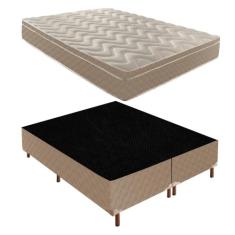 Cama Box Queen com Colchão D28 Unique Anatômico 25x158x198cm e Base Jú
