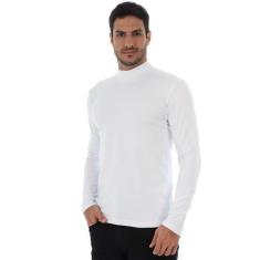 Blusa Masculina Gola Alta Slim Com Elastano Anistia Branca - Anistia M