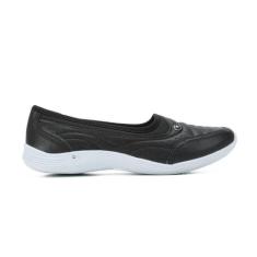 Tênis Feminino Kolosh Slip On Calce Fácil, Preto, Branco, 37