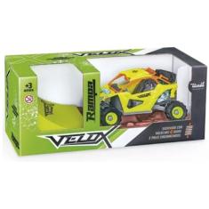Carrinho de Brinquedo Miniatura BUGGY Quadriciclo C/ Rampa Usual 629 Amarelo