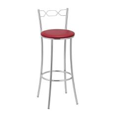 Banqueta para Cozinha Bc51/a - A107 Cromada/Vermelho