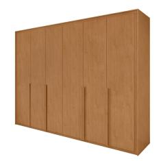 Guarda Roupa 6 Portas S/ Espelho Easy Space Amendoa Clean