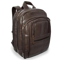 Mochila Executiva Grande De Couro Para Notebook Marrom - Le Voyage, Ma