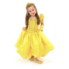 Fantasia Infantil Bela Cinderela Aurora Sofia Luvas E Coroa - festa lu