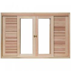 Janela de Madeira Veneziana de Correr 120x150cm com Caixilho 14cm Ewk 